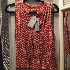 Stitch Fix NWT Skies Are Blue XSP Byrnes Split V Neck Sleeveless Knit Top